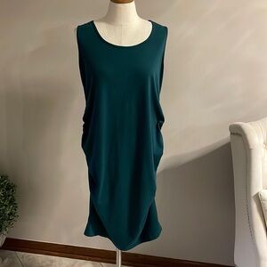BHome hunter green MATERNITY sleeveless cotton blend stretch DRESS size Large